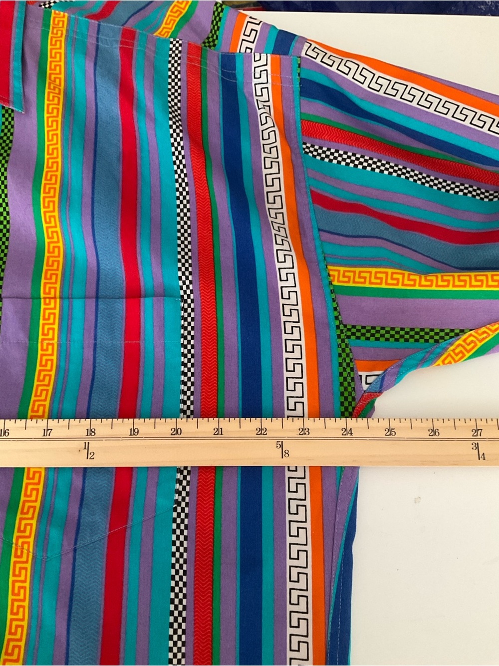 Vintage Versace Jeans Couture Multicolor Striped Button Down Shirt - Medium - Picture 9 of 11